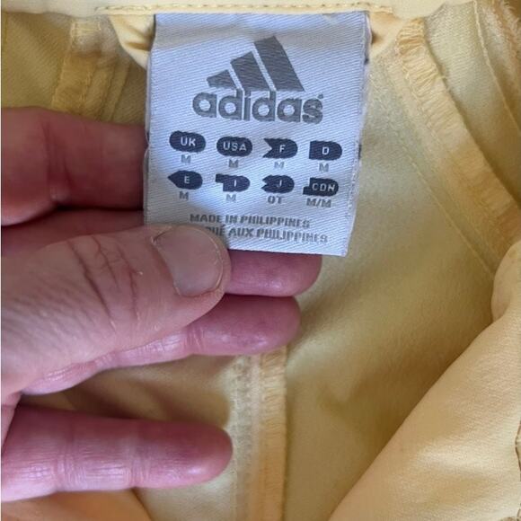 EUC Adidas light yellow zip up jacket sz M ClimaProof Activewear Lightweight - Picture 4 of 7